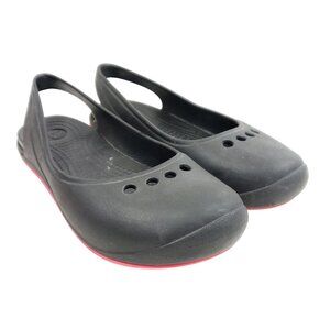 Crocs Women's Size 9 Slingback Ballet Flats Black Pink